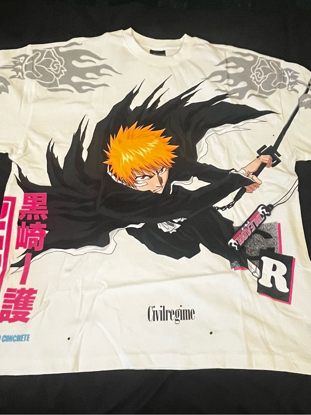 Civilregime Graphic Sweatshirt - White with Black & Red Tags
